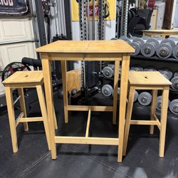 Ikea Bjorkudden Bar Table With Stools 