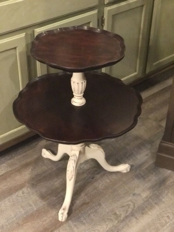 Vintage Mersman 2 Tier Pie Crust Table