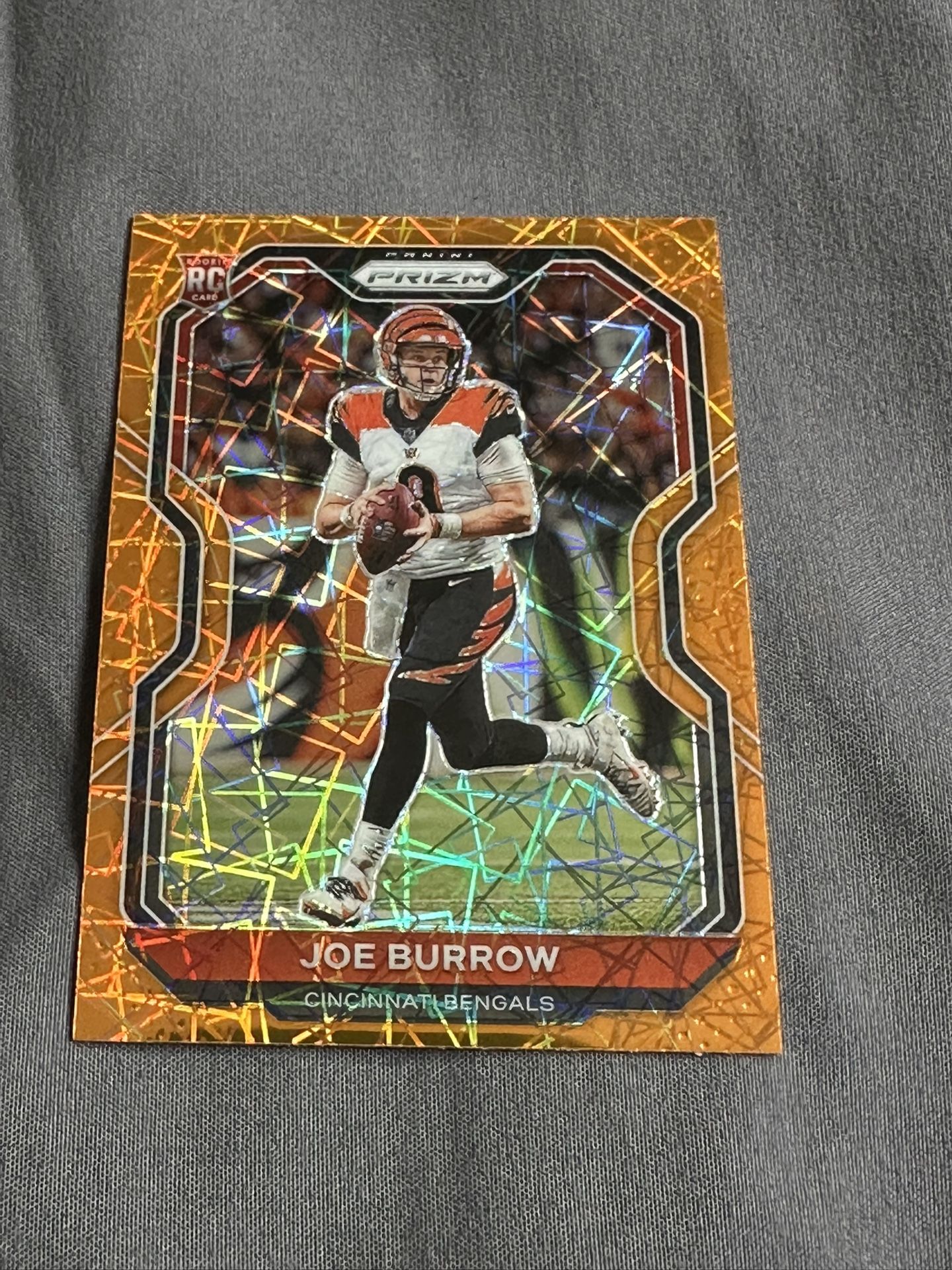 Joe Burrow Rookie Prizm (2020) Orange Laser (Rare)