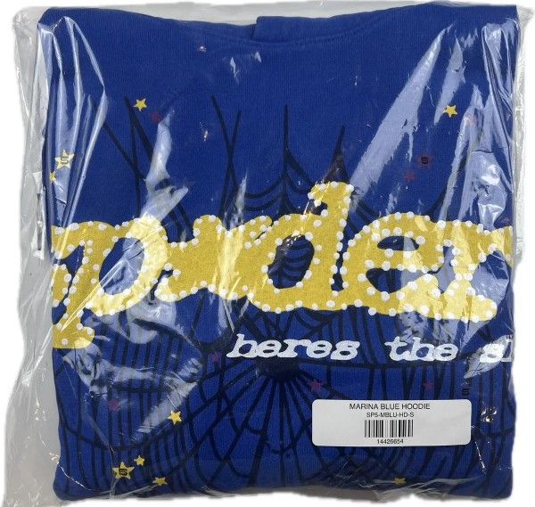 SP5DER WORLDWIDE BLUE/YELLOW HOODIE