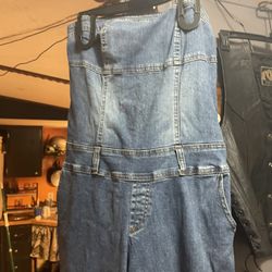 Jean Romper By First Kiss Size Large