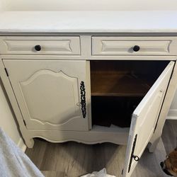 White Solid Wood Tv Stand 