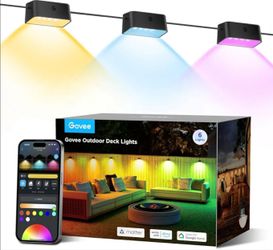 Govee Outdoor LED Strip Lights, 98.4ft Smart Outdoor Lights Work with Alexa and Google Assistant, App Control, IP65 Waterproof, RGBIC Lights for Patio