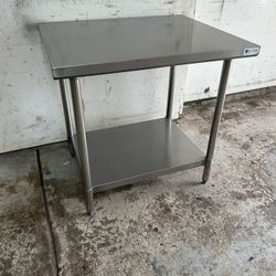36x30 John Boos Stainless Steel Prep Table 