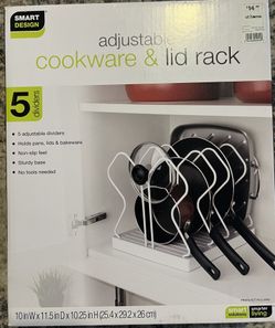 Adjustable Cookware & Lid Rack