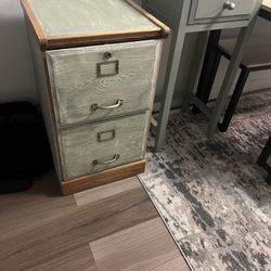 Wood File Cabinet -Antique
