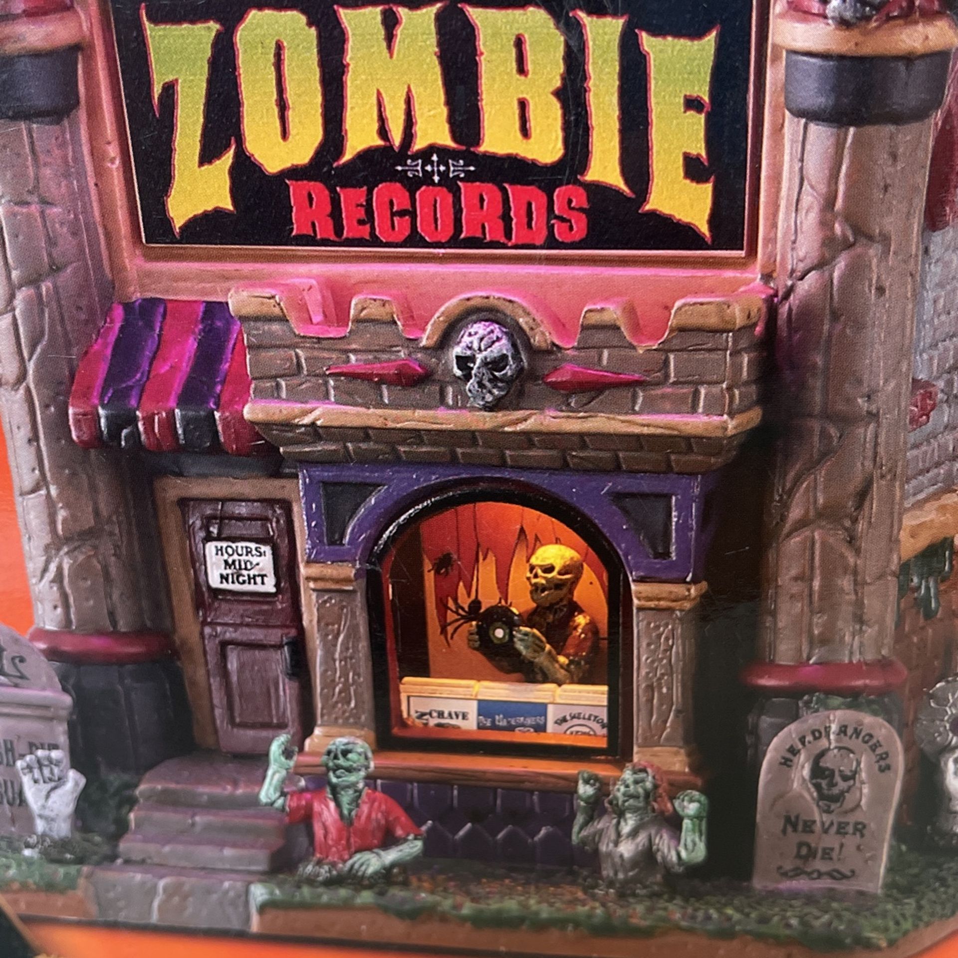 Halloween Zombie Lemax Decoration Decor Zombie Records 