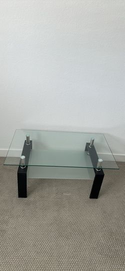Glass coffee table