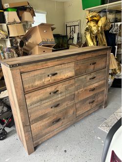 Ashleys Wooden Dresser (Width 16” x Length 61” x Height 42 1/2”) in great condition
