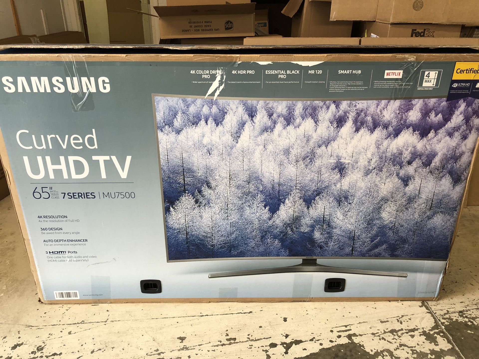 Samsung UN65MU7500 Curved 65” 4K UHD Smart TV