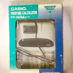 Casio FR-2650A 2-Color Printing Calculator 12 Digit Large Display Original Box