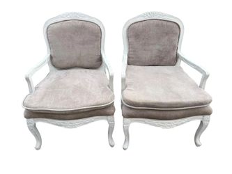Pair of Vintage French Upholstered Armchairs