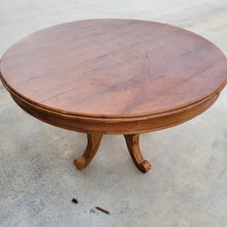 Dining Table Round Pedestal 47" Diameter  SOLID TEAKWOOD 