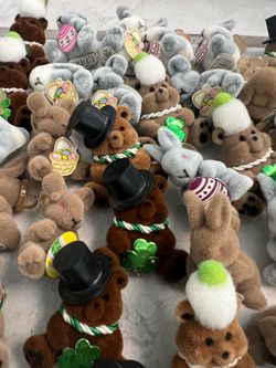 38 pieces of Vintage Karanne  1986  2” Bears and Bunnies Stick Pins .