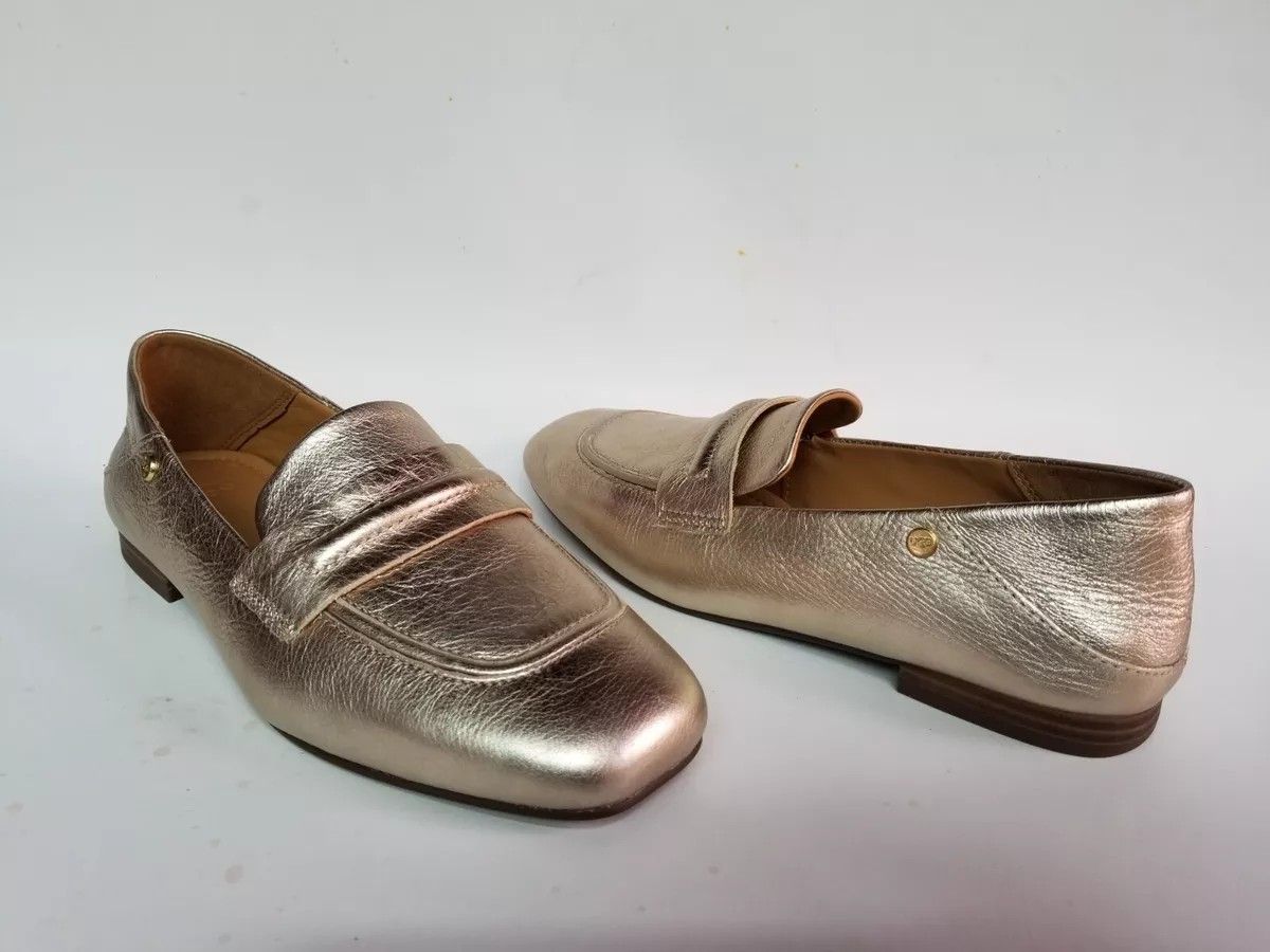 UGG  Gold Leather Loafers