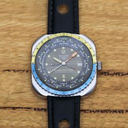 1970's sicura globetrotter gmt vintage watch