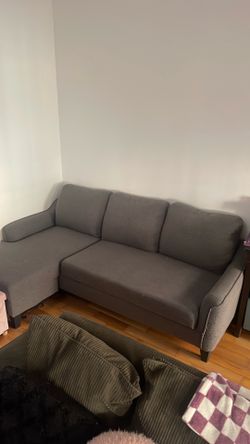 y Ashley Jarreau gray sofa chaise sleeper