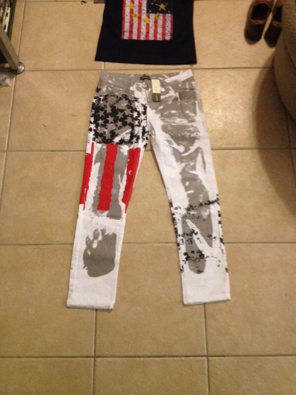 Zhelin Men's 4th of July USA Jeans