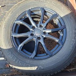 Set of rims and tires