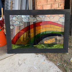 Lead glass picture with frame