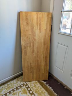 Solid Wood Butcher Block Countertop 51x20 – 1.5” Thick – Sealed Kitchen Island Top