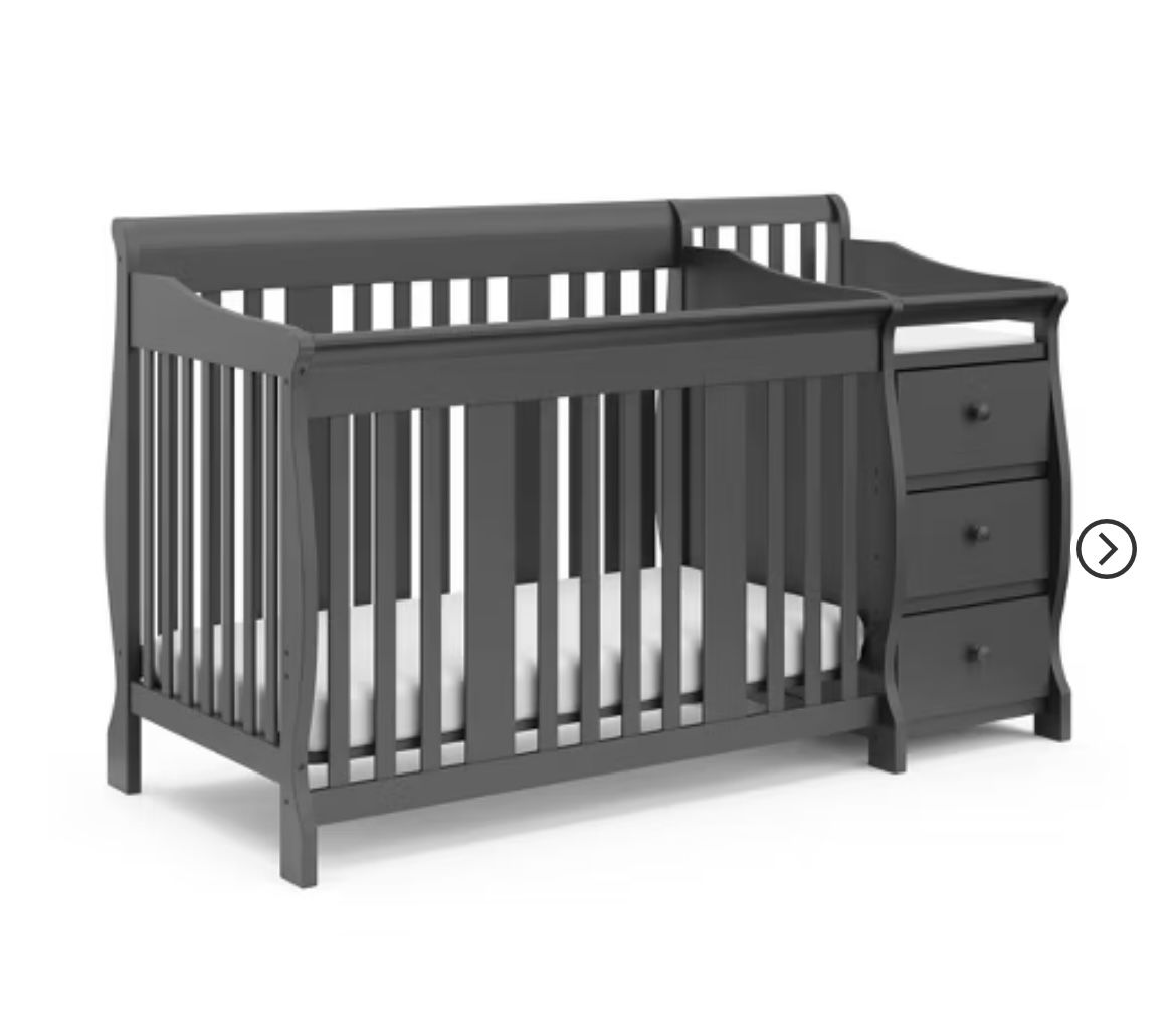 5 in 1 baby crib & changing table : STORKRAFT