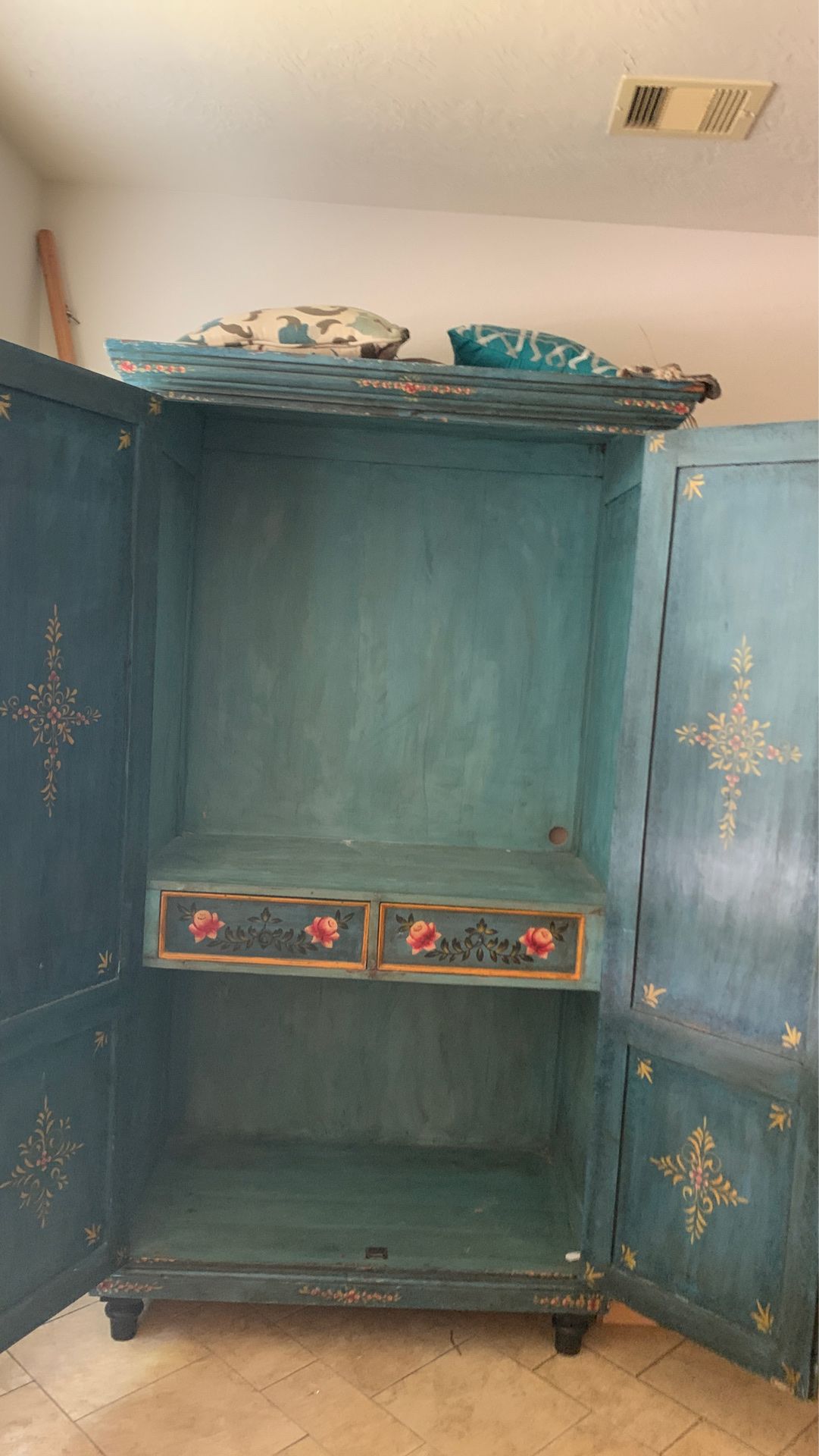 Blue antique cabinet