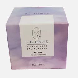 LICORNE Vegan Rice Facial Cream 1.69oz Hydration Brightening VEGAN NIB MICHELLE
