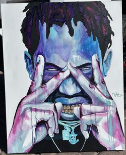 Authentic 1/1 Travis Scott Painting by Artist Pablo Damas aka SICKDOTONE