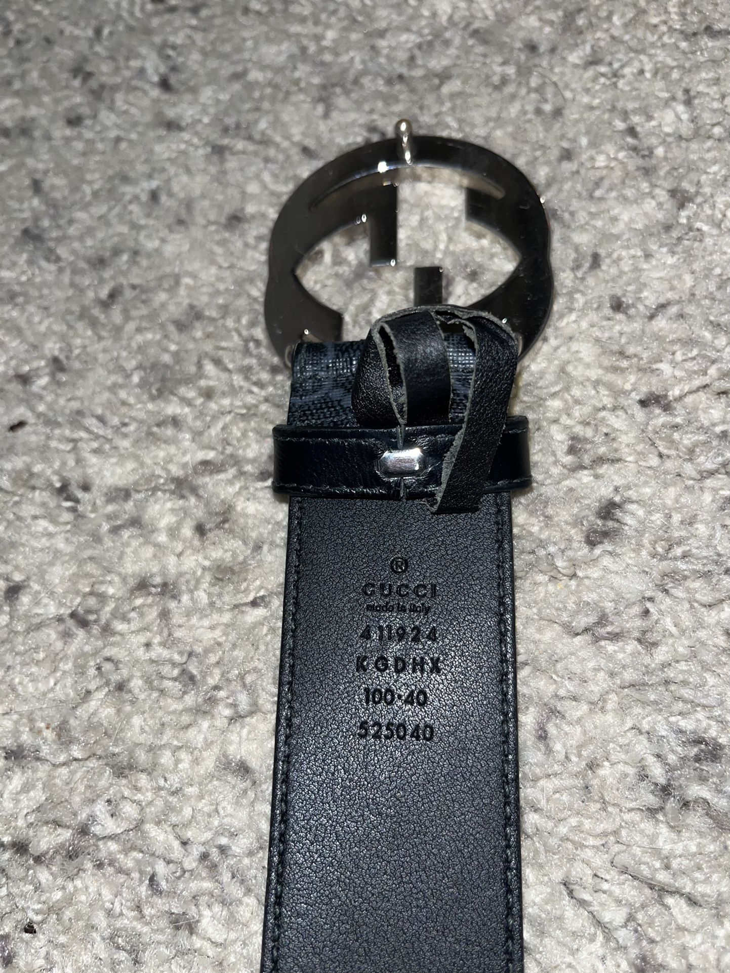 Black/Silver 33” Gucci belt