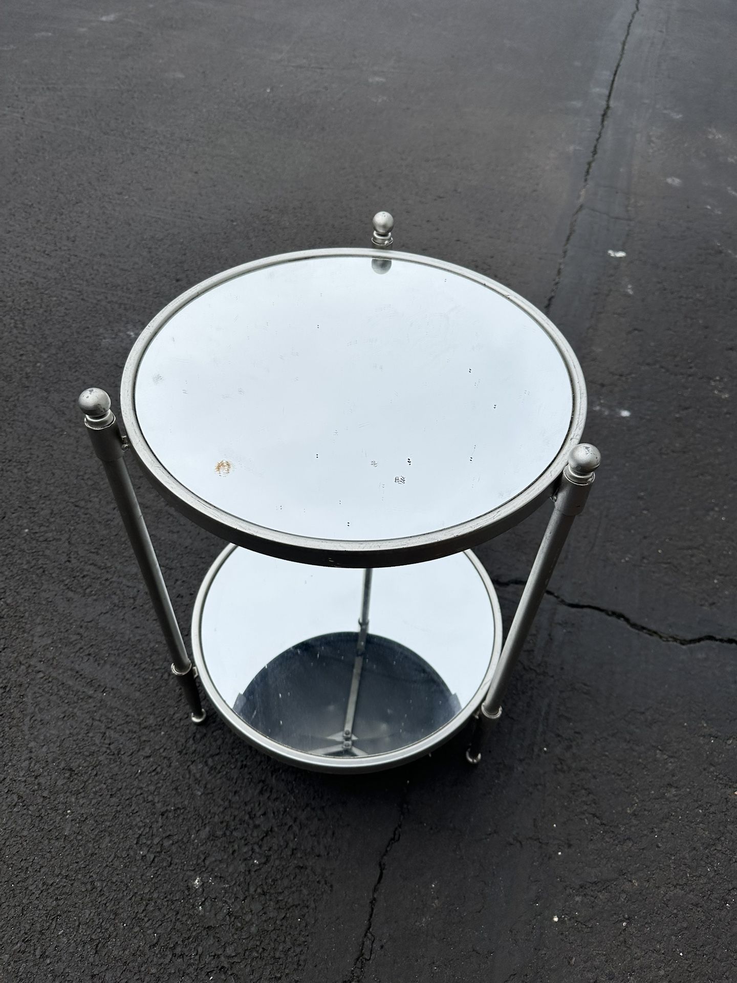 2 Tier Mirror Table shelf