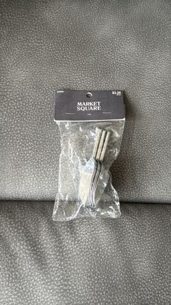 New Sealed Market Square 3 Pack Small Silver Metal Scoops