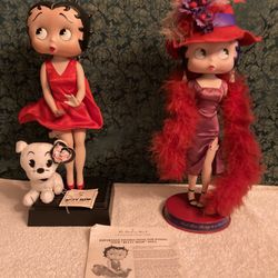 Betty Boop 16” Porcelain Double Dolls Rare And Hard To Find