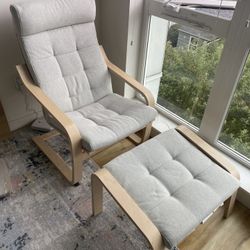 IKEA POANG Armchair and Ottoman