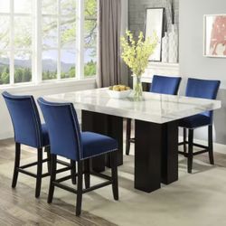 Brand New Marble Counter Height Dining Room Set 