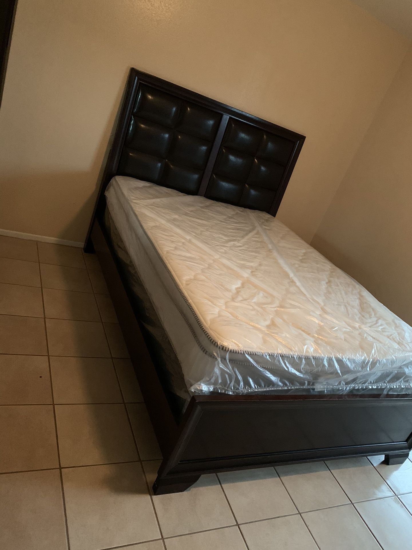 Queen Bed With Bed Base New
