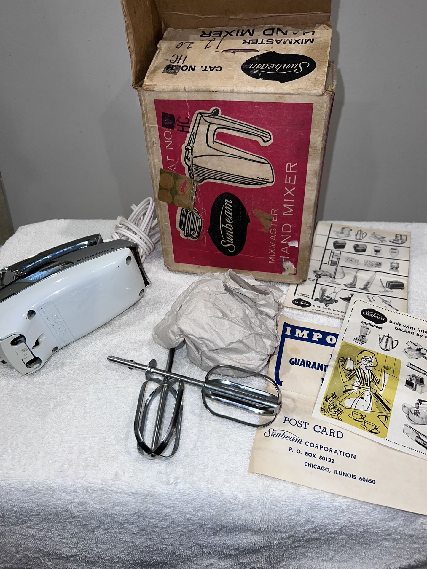 Vintage Sunbeam Hand Mixer