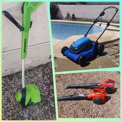 Lawn Tools Mower, Weed Wacker, And Blowers