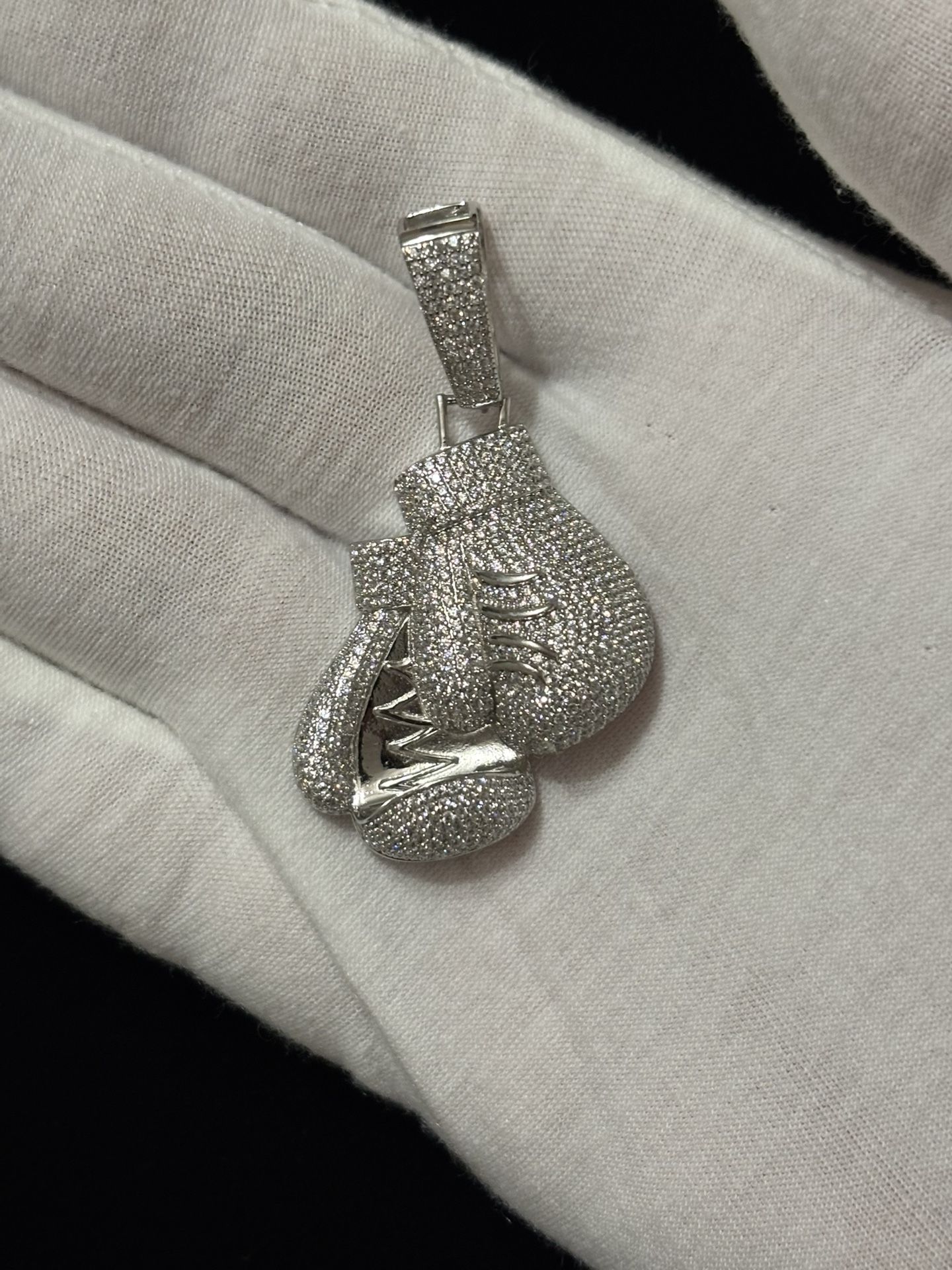 925 Sterling Silver Boxing Gloves Pendant 