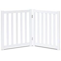 LZRS Oak Wood Freestanding Pet Gate,Wooden Dog Gates For Doorways,Dog Gates For The House,Dog Gate For Stairs,Freestanding Indoor Gate Safety Fence ?2