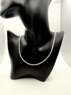 Diamond Cut Cuban Chain - 925 Silver - 20"