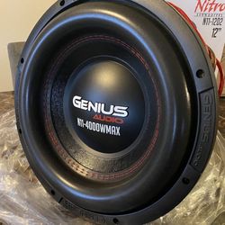 New 12” Genius Audio Nitro Series 4000w Max Power Subwoofer  $380 Each 