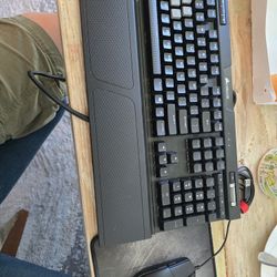 Corsair K70 MK2 mechanical keyboard with mouse pad and Logitech G203 wired mouse