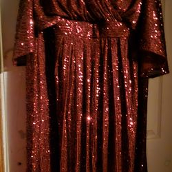 Deep Red Sequin Gown – Worn Once | Size 26