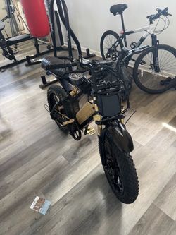 Electric Fat Tire Bike Black and Gold