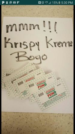 Krispy Kreme Bogo cards