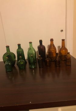 Vintage Collectible glass bottles