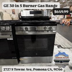 GE 30 In 5 Burner Gas Range 