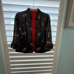 Asian Vintage Satin Brocade Jacket this Is A Reversible Satin Jacket this Vintage Jacket Was Sent To My Mom During The Korean Conflict Whilhile My Dad