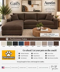 Pet Friendly !!! 2 Pc Sofa and Chaise Custom sectional. Multiple color options!!